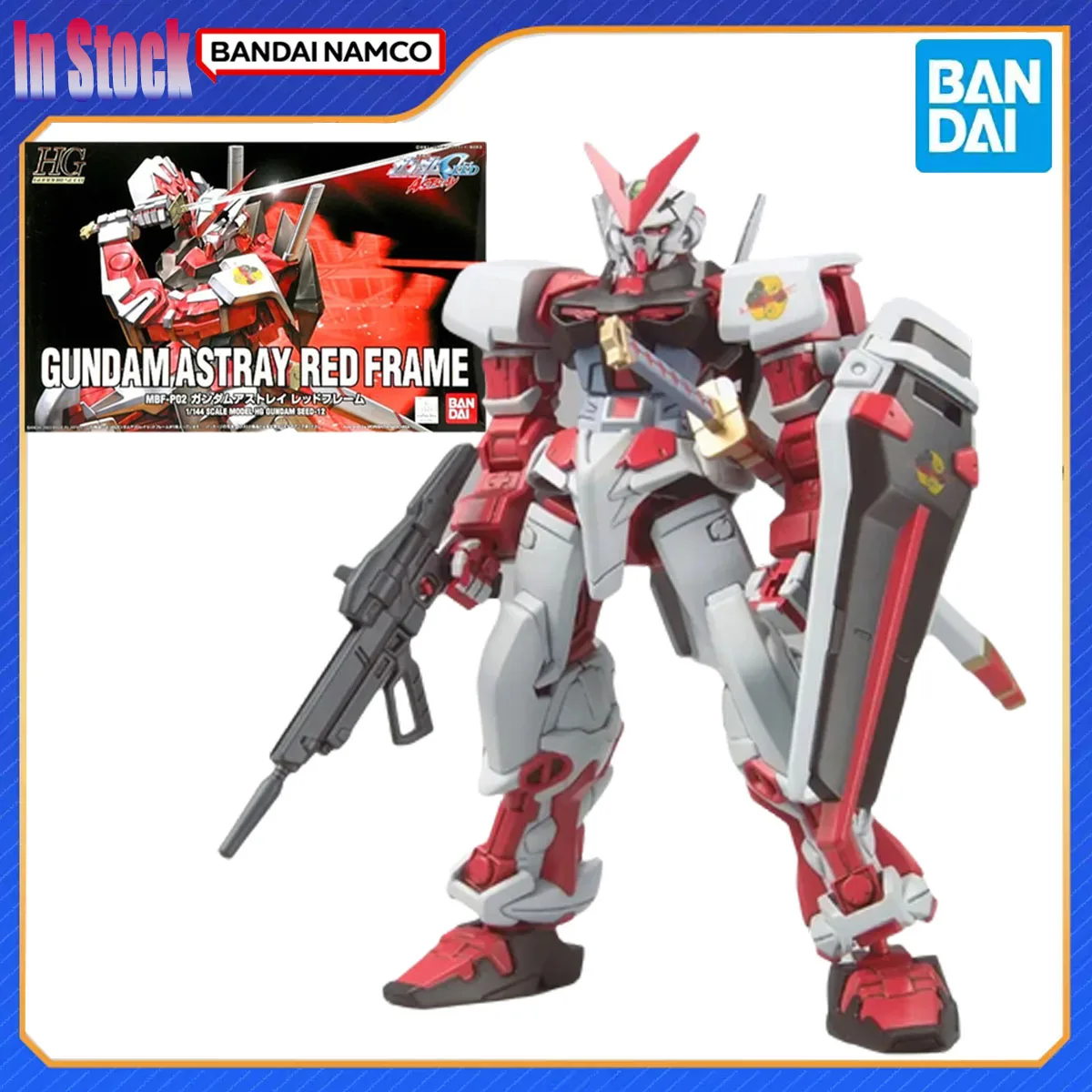 

Оригинальная экшн-фигурка Bandai Anime Gundam HG SEED 1/144 12, наборы моделей Astray Red GUNDAM, подарок для детей, сборная модель