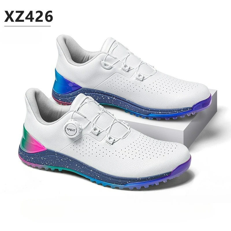 PGM Golf shoes Men's summer sports shoes Wide shock-absorbing knob laces, breathable and non-slip Adult golf shoes XZ426