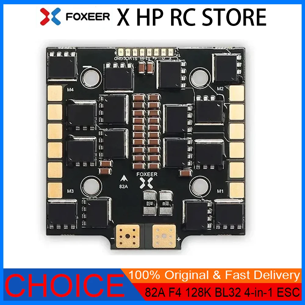 

Foxeer Reaper 82A F4 128K BL32 4-in-1 ESC – 4-8S, 30.5x30.5mm for FPV Freestyle/Long Range/X-Class Cinelift Racing Drones