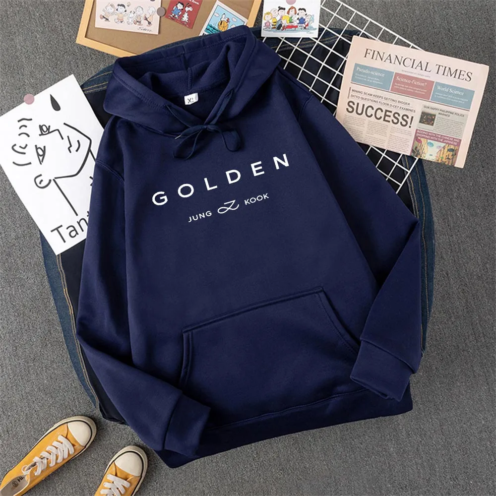 2024 Hot Hoodie Jungkook Kpop Hoodie Vintage Sweatshirt Sudaderas Winter Warm Golden Album Merch Unisex Hoodies Man Woman