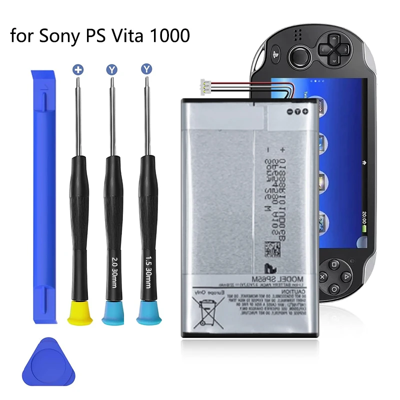 Batería de repuesto para Sony Ps Vita, 2210mAh, para Sony PlayStation PS Vita PCH-1001,PCH-1101 SP65M con kit de herramientas