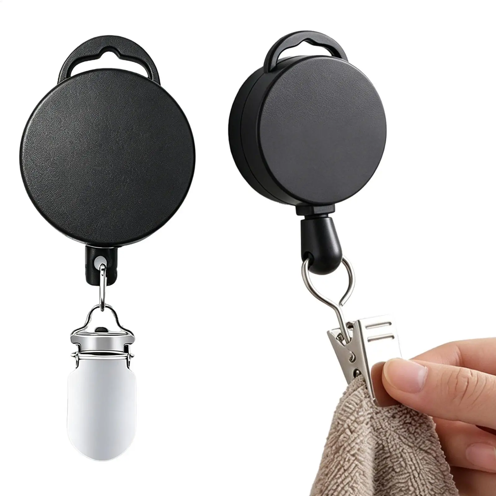 Metall-Handtuchhalter, ausziehbar, zur Wandmontage, automatisch einziehbarer Handtuchhalter, selbstklebend, verhindert Verlust