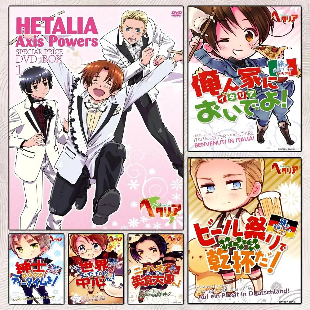 Travel Cover H-Hetalia Axis Poster HD Art Mural Wallart Poster Waterproof Vintage Print Decor for Home Decoration DIY Durable