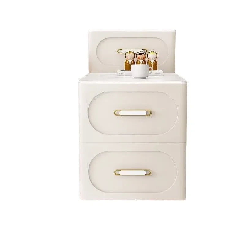 

Smart side cabinet removable charging sofa glass edge living room tea cabinet corner household bedside table