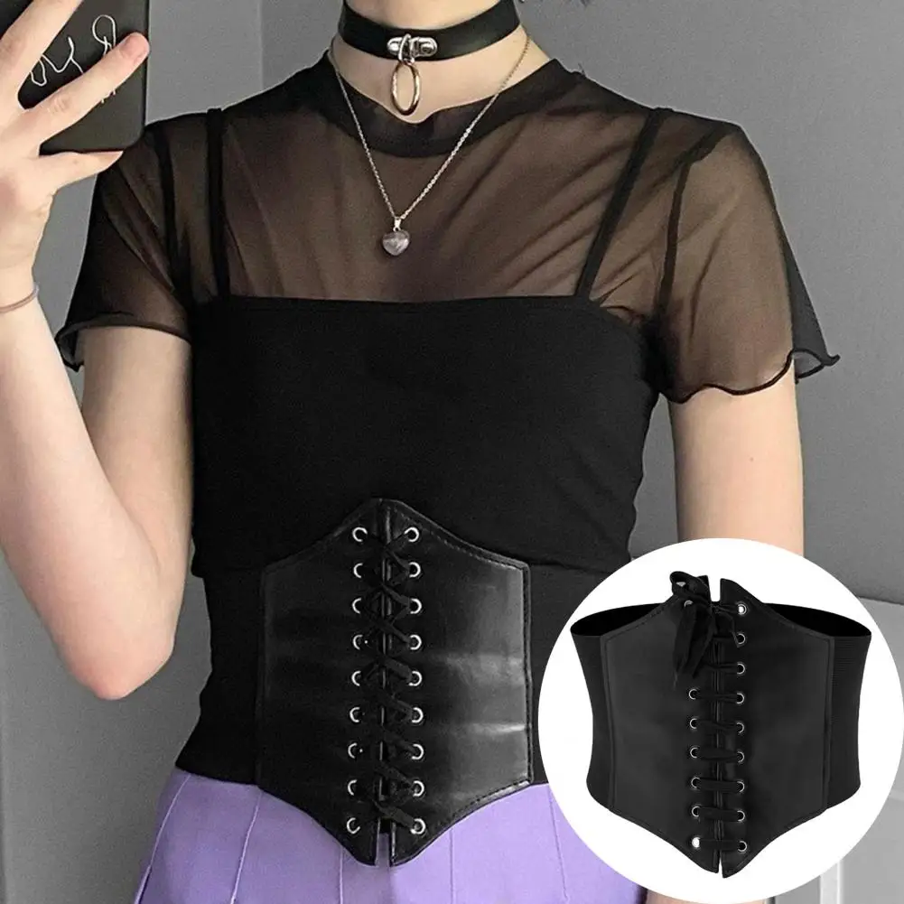 

Waist Cincher Corset Elastic Band Bandage Anti-break Regular Fit Cosplay Party Waist Belt Women Girdle Clothes Matching