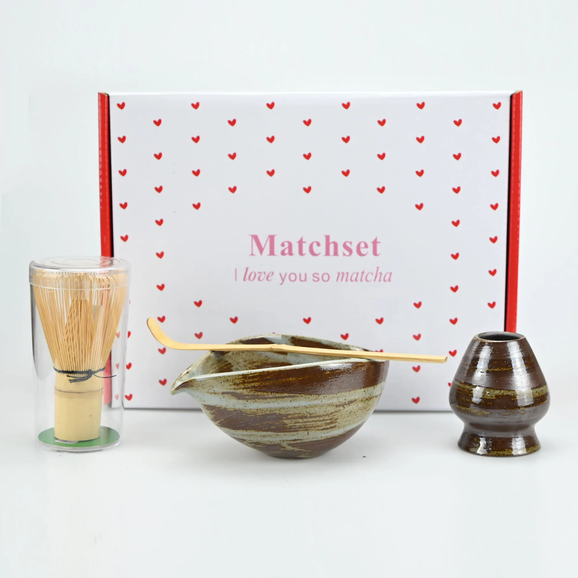 Juego de batidores Matcha: cuenco Matcha y batidor Matcha de bambú, colador de té, cuchara, tamiz, soporte para batidor, Kit de fabricación Matcha para