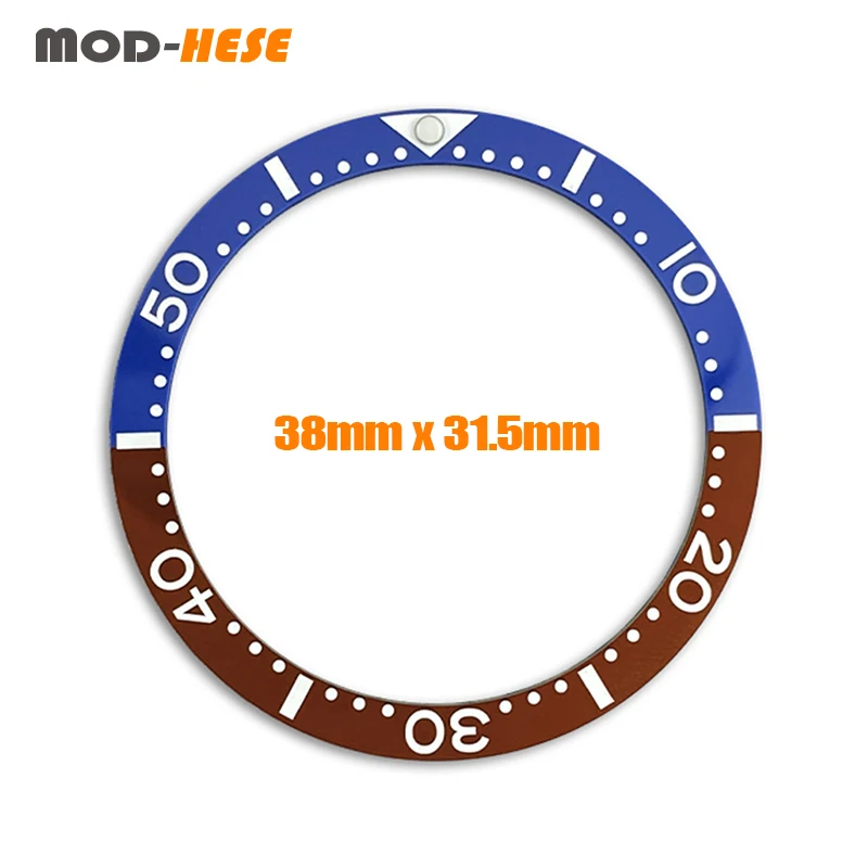 38mmx31.5mm Flat Ceramic Bezel Insert Fit For Seiko 5 SKX007 SKX009 SRPD Tuna Watch Cases NH35 NH36 38*31.5mm Watch Bezel Ring