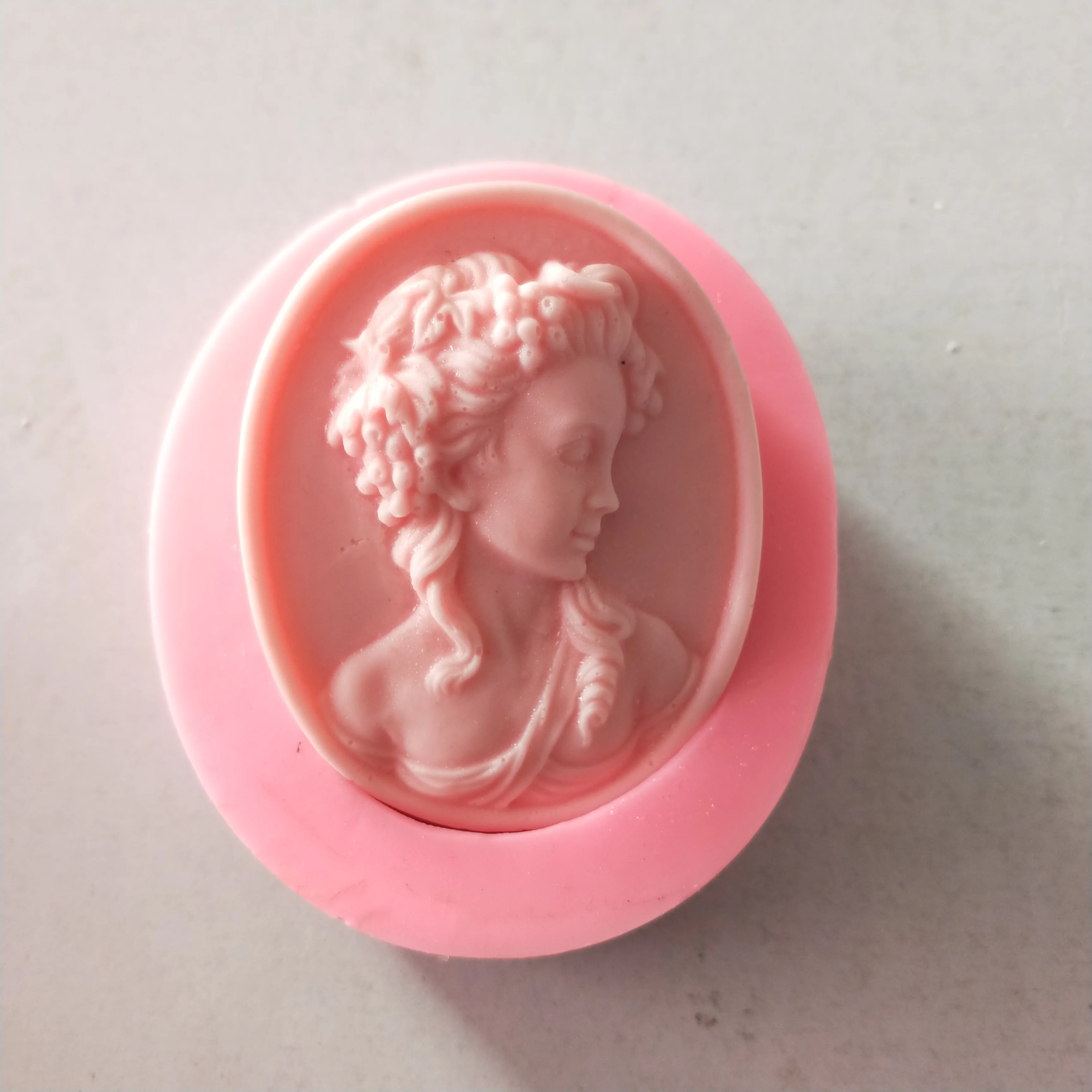 

2D Woman Portrai Silicone Mold Fondant Cake Chocolate Candle Soap Plaster Resin Mould DIY Aroma Household Decoration Craft Tools