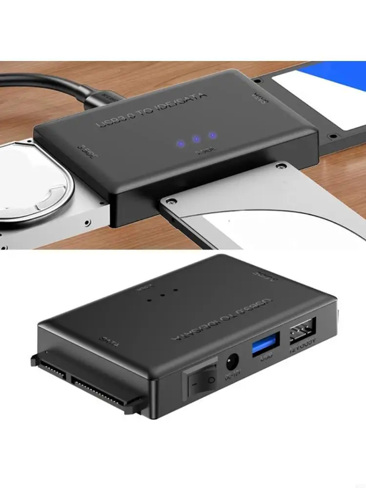 

462E USB3.0 IDE адаптер для жесткого диска с источником питания 5 В для диска 2,5 3,5 дюйма