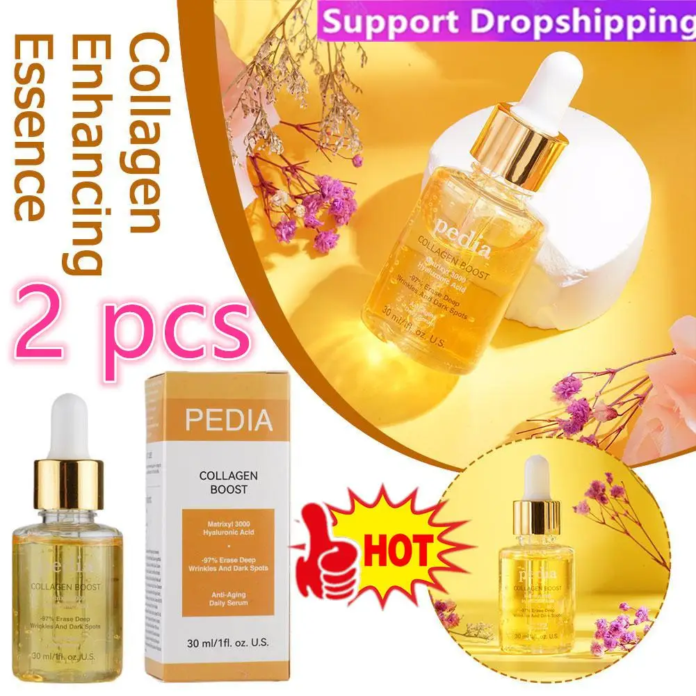 2pc Pedia Collagen Face Serum Advanced Collagen Boost Serum Collagen Restoration Essence Brightening Facial Skin Anti AgingSerum