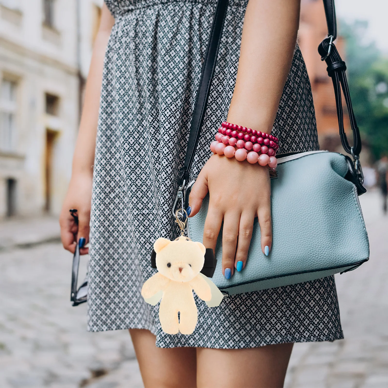 Ours Miniature 12 18cm, porte-clés souple, pendentif résistant à l'usure, joli breloque de sac, Figurine décorative, cadeau pour enfants