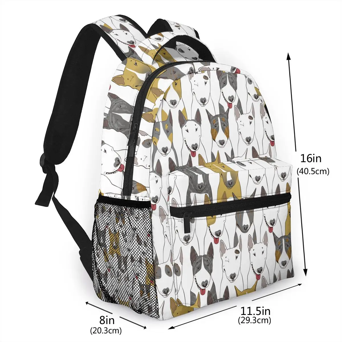 Cute Puppies Shoulder Bag for Women  Bull Terrier Prints Fashion School Bag for Teenage Girl Backpacks Travel Bag