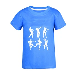 2024 New Dabbing Dance Tshirt Kids Graphic Clothes Baby Girls Short Sleeve T-Shirts Boys Summer Fashion Tops Children's Clothing