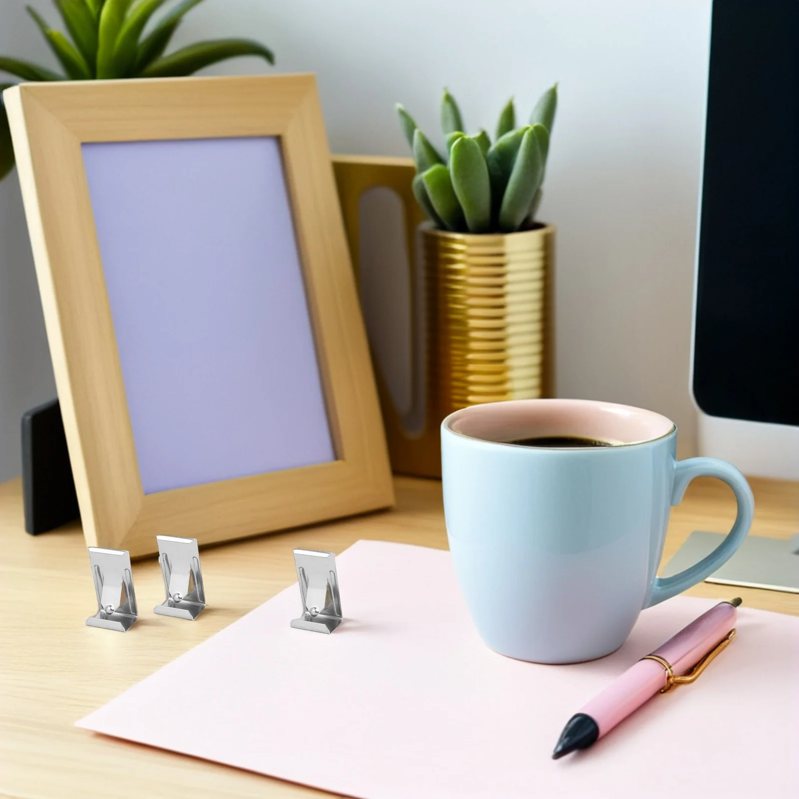 

50 pcs Photo Frame Hook Metal Spring Turn Clip For Picture Hanging 3D Printer Bed Tight Stay Clip Wall Mount Hardware