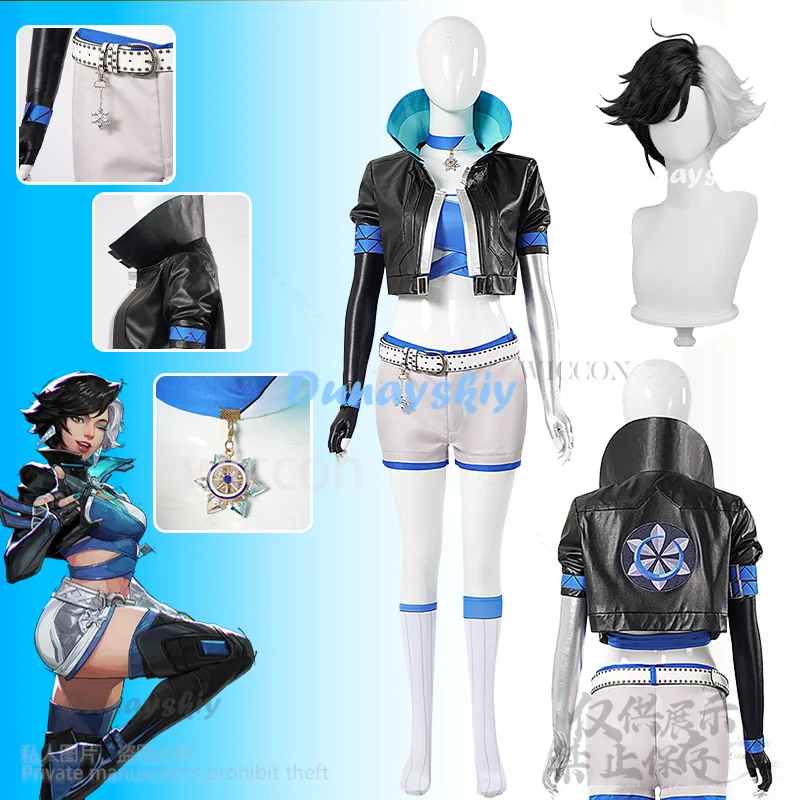 

CosplayGame Rivals Cosplay Luna Snow Costume Coat dress sexy anime Suit Wigs For Girls Woman Cos Halloween Christmas party Custo