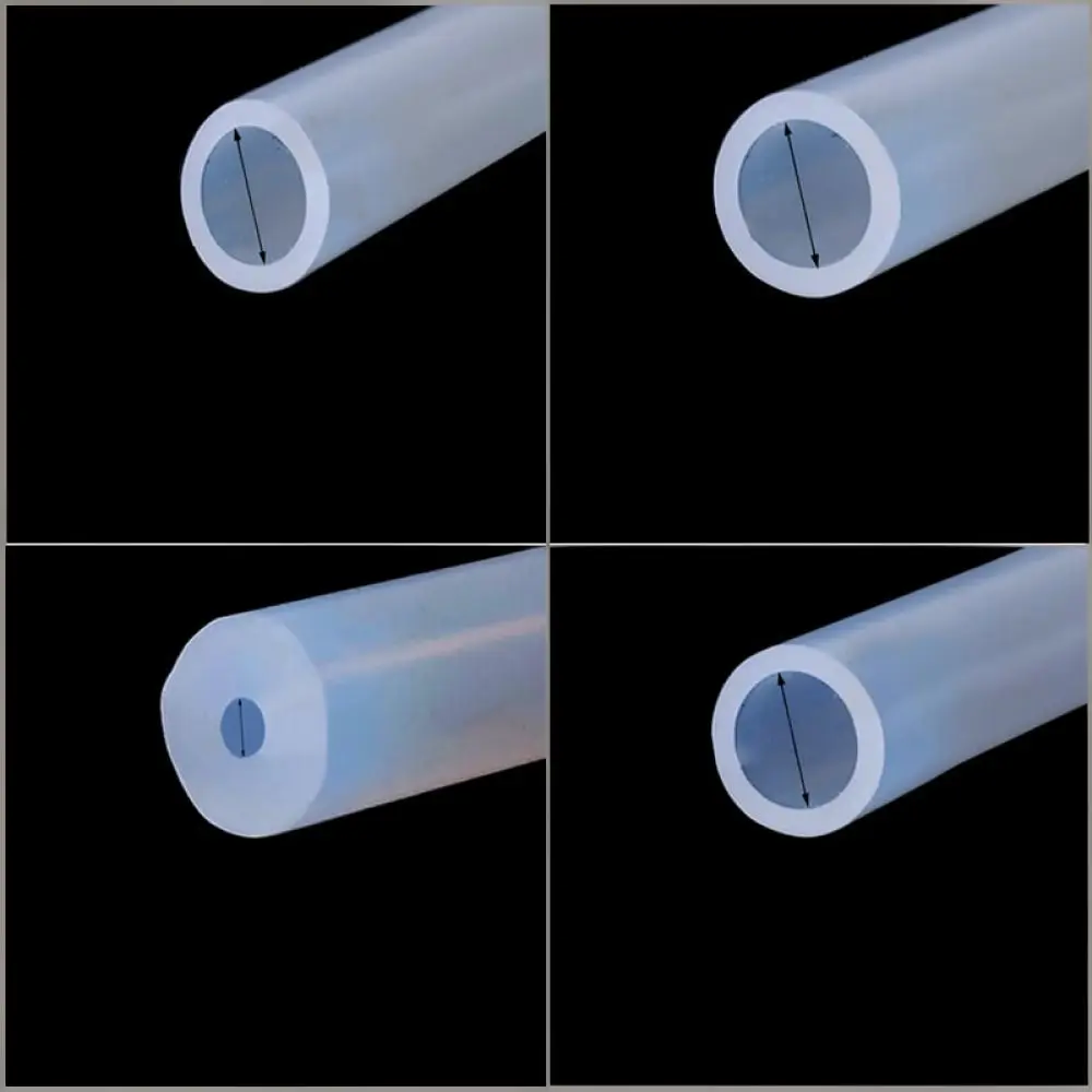 Food Grade Silicone Tubing Flexible Translucent Hollow Pipe Rubber O Ring Seal Cord For Industrial Assembly Maintenance