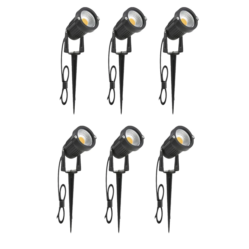 1 Meter Cable IP65 LED Landscape Spike Lamp 5W 10W Warm White Blue Spot Light for Garden Lawn AC DC12V24V 220V110V