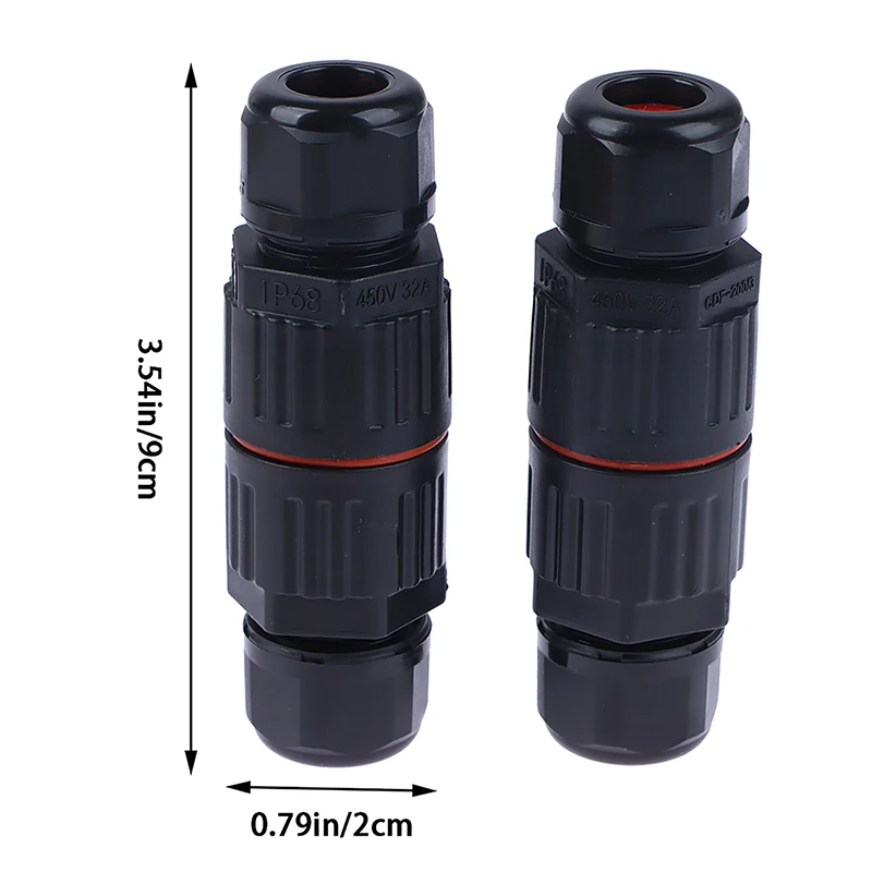 1Pc IP68 connettore elettrico impermeabile cavo 2/3 Pin spina dritto connettore del conduttore della morsettiera a innesto rapido