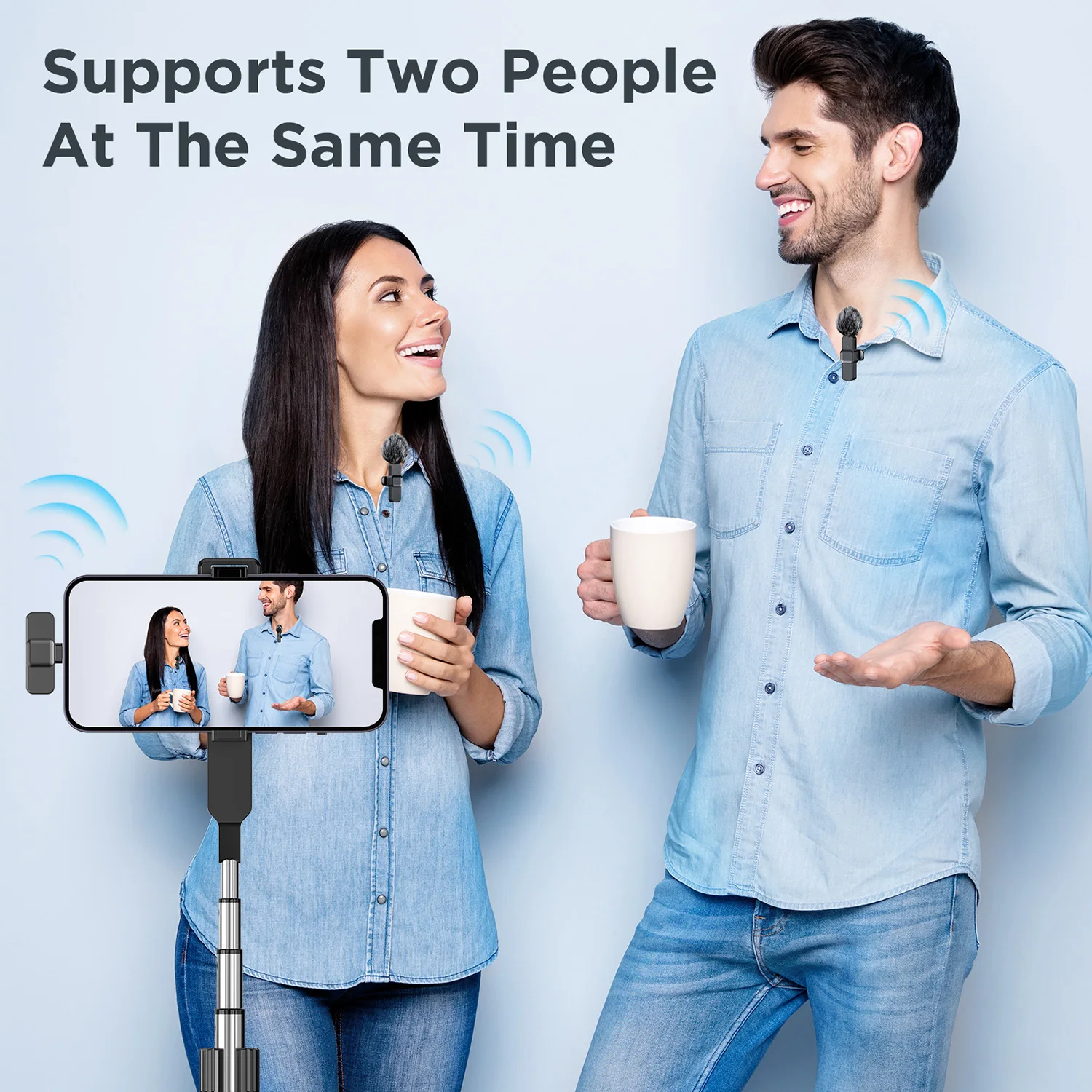 K10 ميكروفون لاسلكي Lavalier ، محمول ، صوت ، فيديو ، تسجيل ، صغير ، مباشر ، مقابلة ، ألعاب ، iPhone ، ميكروفون من النوع C ، جديد