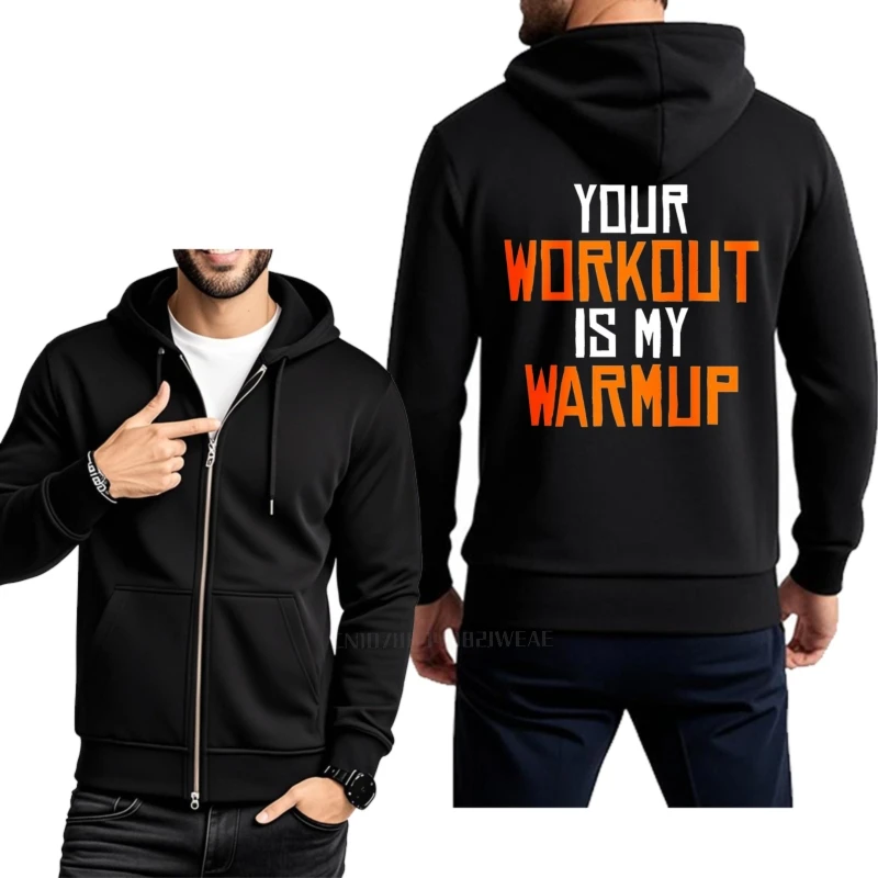 Viagem primavera hoodies seu treino é meu aquecimento adolescentes uso diário com zíper pulôver moletom com zíper todos os dias primavera outono
