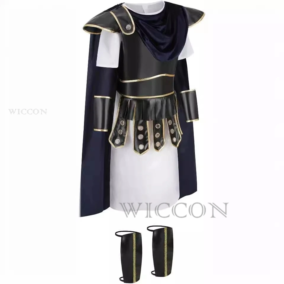 Costume da guerriero romano medievale costumi di Halloween da uomo Spartan Soldier Gladiator Cosplay Outfit Carnival Party Dress Up