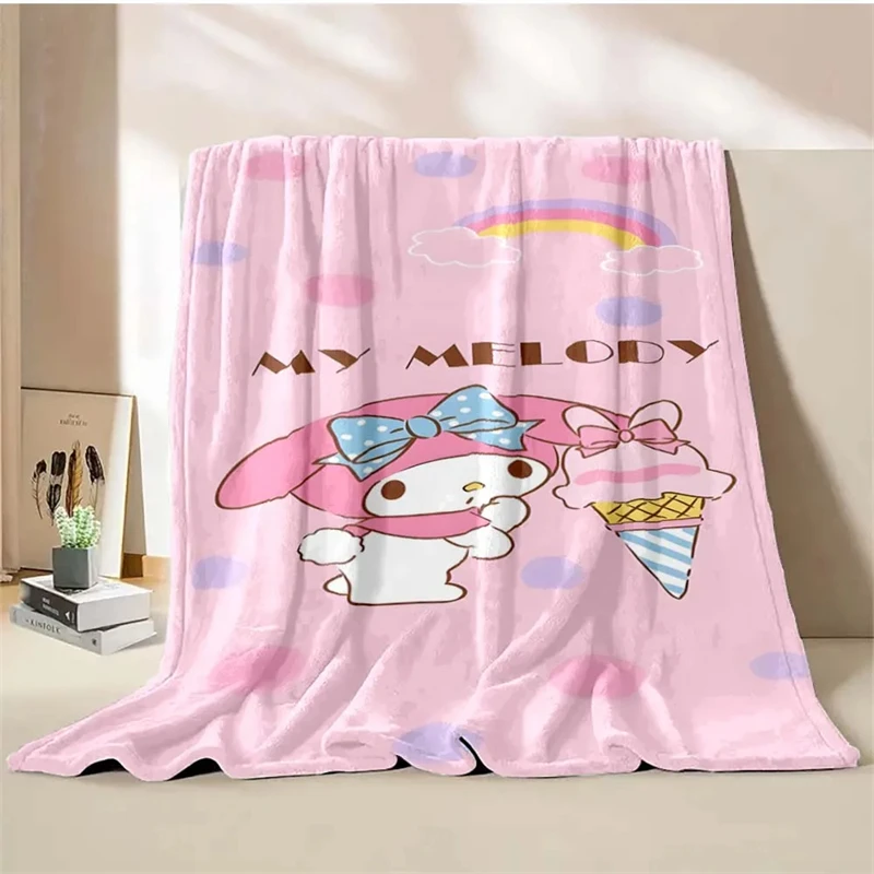 Blanket My Melody Flannel Soft and Comfortable Granddaughter Birthday Gift Children's Air Conditioning Blanket Lunch Break