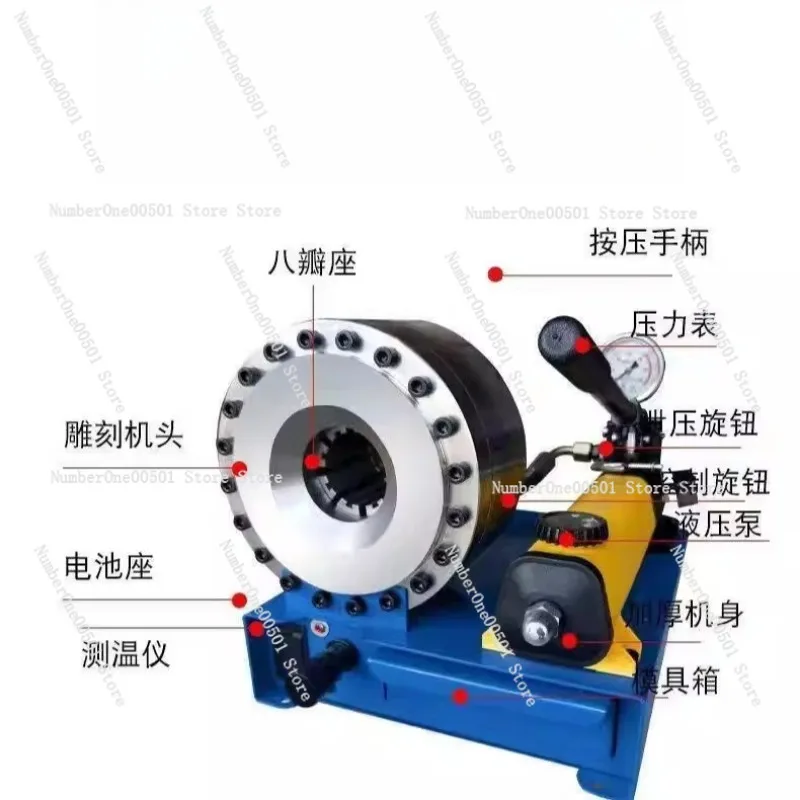 Portable Manual Hydraulic Hose Crimping Tool Hydraulic Hoses Fittings Pressing Machine Pipe End Forming Machine