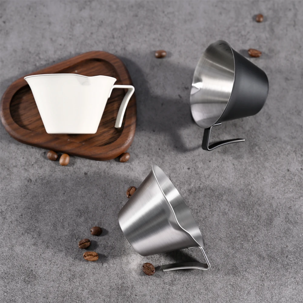 100ML Espresso Extraction Cup 304 Stainless Steel with Scale Thickened Exquisite Ounce Coffee Cup Home Kitchen Cafe Acce