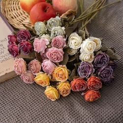 43cm 6 Head Bubble Rose Artificial Flowers Wedding Home Decoration Artificial Flowers Green Plants Wedding Decoration
