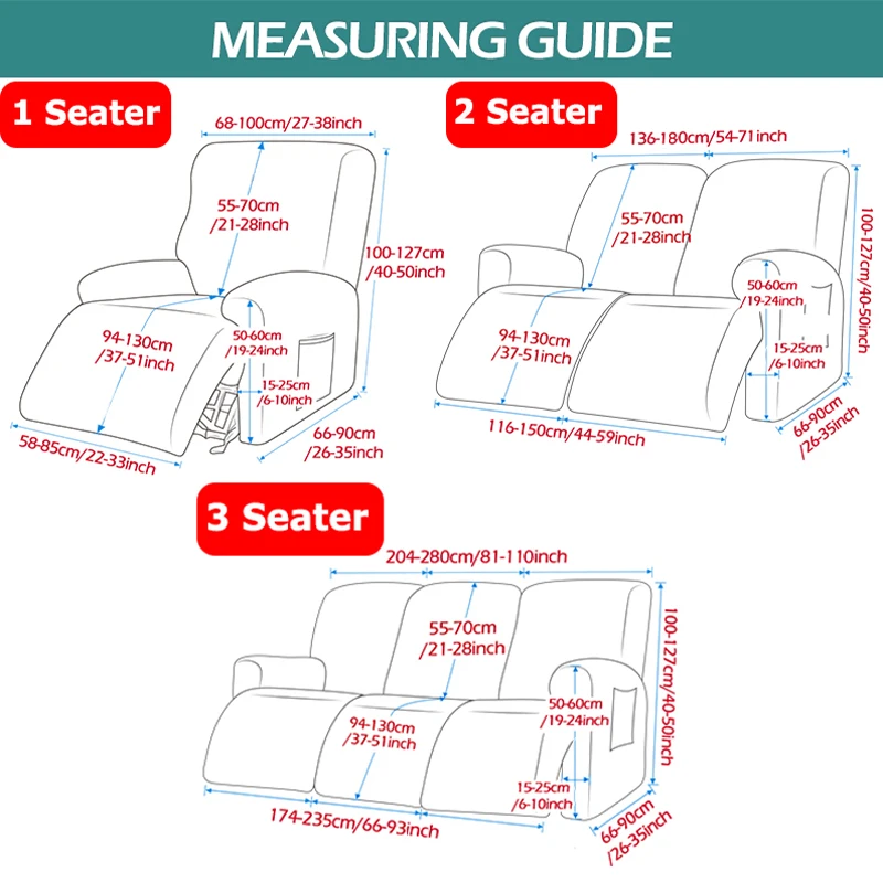 Funda elástica para sofá reclinable, Protector de Jacquard para silla, sillón de Relax, para sala de estar