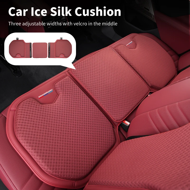 

Car Ice Silk Seat Cover Front Rear Cushion Protector Pad Accessories For BMW Power Performance M3 M5 E90 E60 E46 E39 F30 F10
