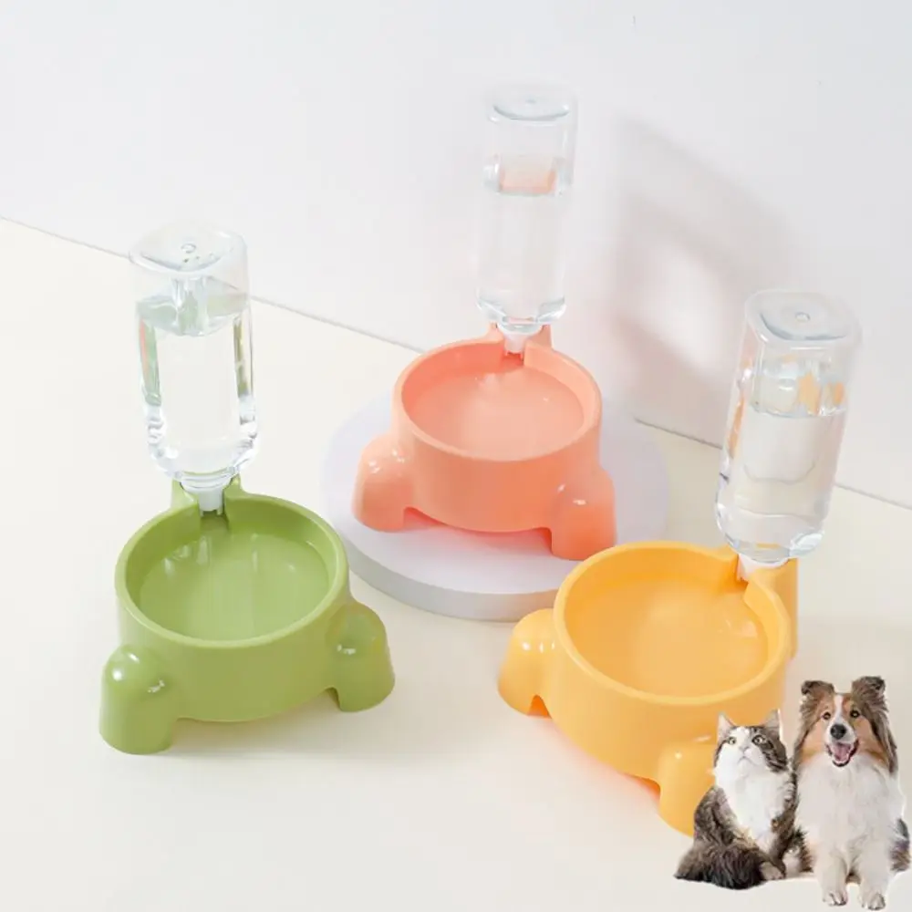 

500ml Pet Dog Cat Bowl Large Diameter Easy to Clean Cat Feeding Bowl Automatic Water Supply Anti Slip