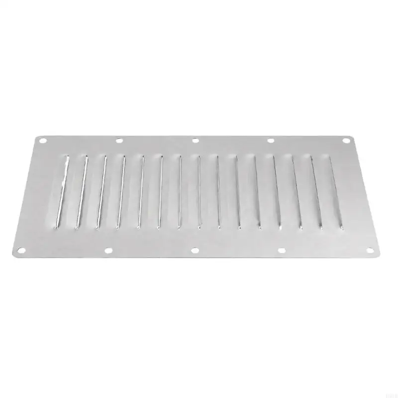 Rectangular Louvered Vent for Boat and Recreational Vehicle Openings, 316 Stainless Steel Faceplate with Multiple Louvers H9EE