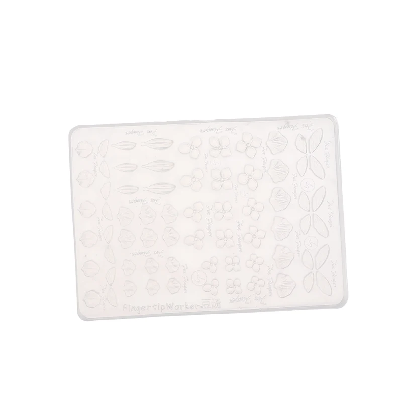 3D Silicone Flower Nail Carving Mold Butterfly Stamping Plate Nails Stencils Blossom Nail Template Thin And Washable