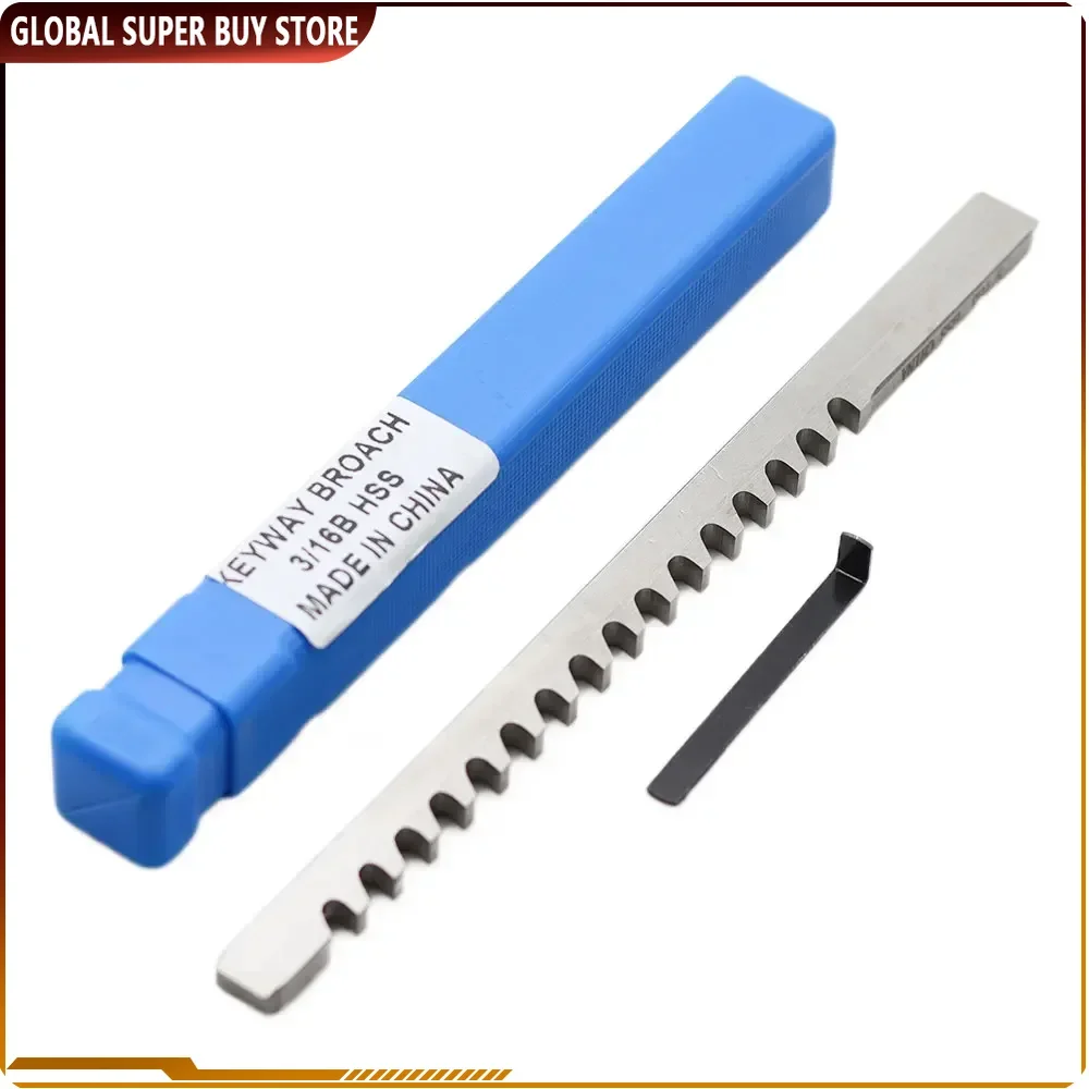 1Pcs Broach 2/3/4/5/6/8/10/12/14/16/18mm A1/B1/C1/D1/E1Push-Type Keyway Broach Metric Sized High Speed Steel HSS Keyway Tools