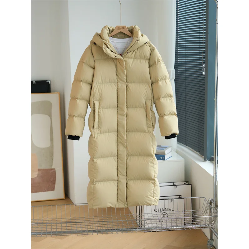 DR868~minus30Not Afraid of Degrees~Thickened New National Standard95White Duck down Windproof Waterproof Overknee down Jacket Wi