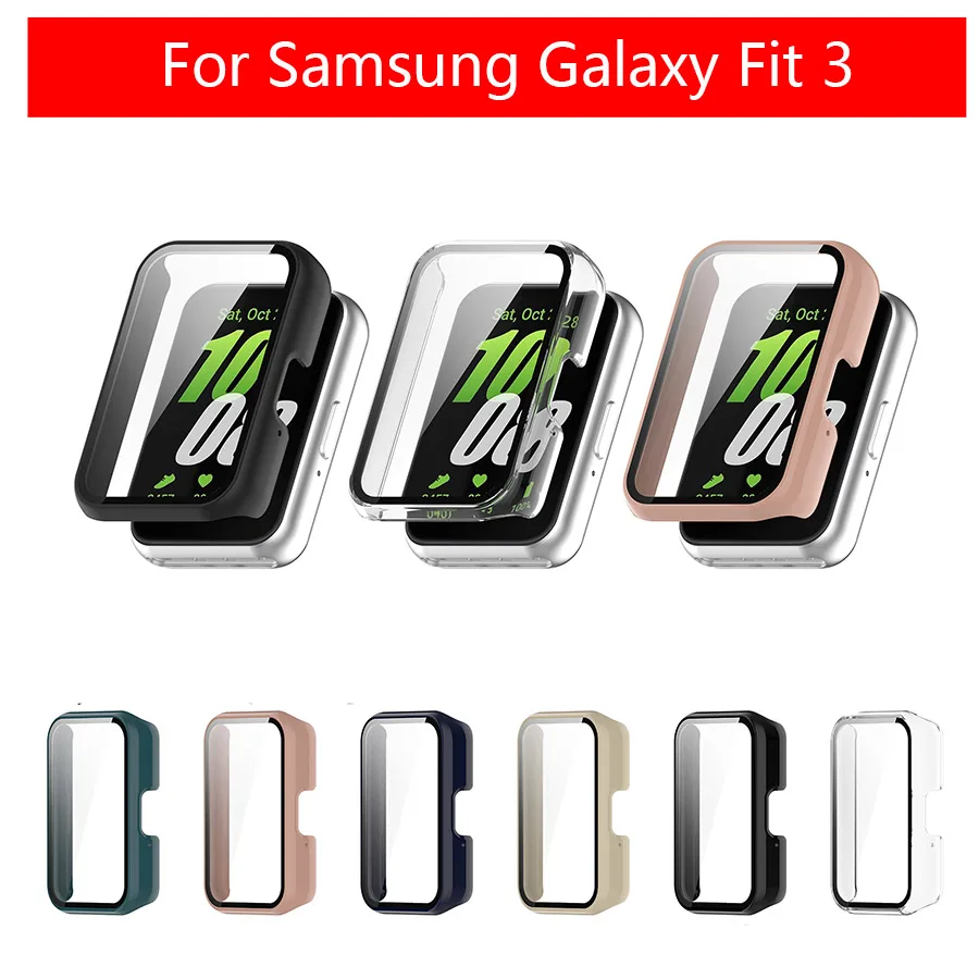 Case For Samsung Galaxy Fit 3 Samrt Watch Full Coverage Bumper Protective Cover Screen Protector For Samsung Galaxy Fit3