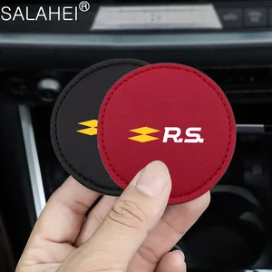 Kaymaz Araba Su Bardağı Mat Pad Renault RS için Spor Megane 3 4 2 Satır Clio 5 Sandero Scenic Logan Twingo Koleos Safrane 2 Adet 6 renault clio için ana satış paspasları-no. 6