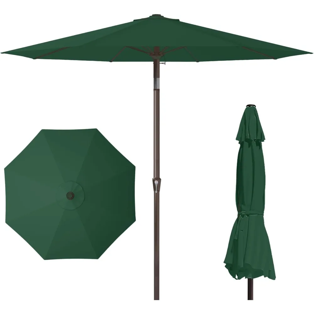 

PatioKingdom 11FT Patio Umbrella,Outdoor Umbrella with Push Button Tilt and Crank,Market Table Umbrella with 8 Sturdy Fiberglass