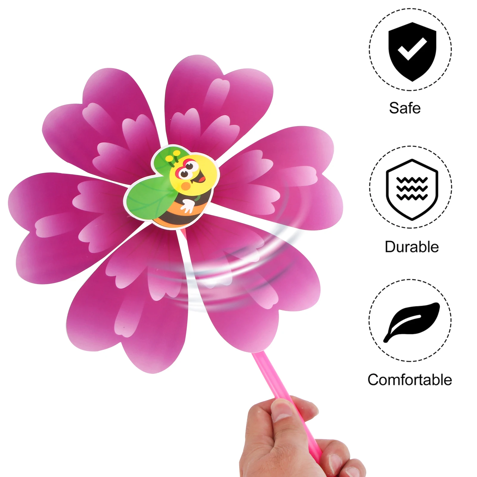 

10pcs Plastic Windmill Decor Pinwheels Outdoor Yard Decoration Children'S Playground Park Stylish Wind