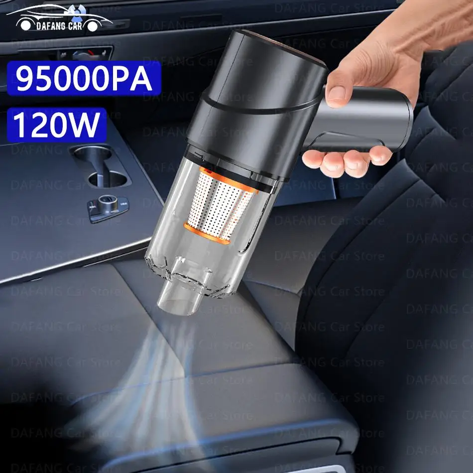 2023 NEW Wireless Car Vacuum Cleaner 95000Pa Handheld Portable Vacuum Cleaner Home & Car Dual Use Mini Vacuum Cleaner