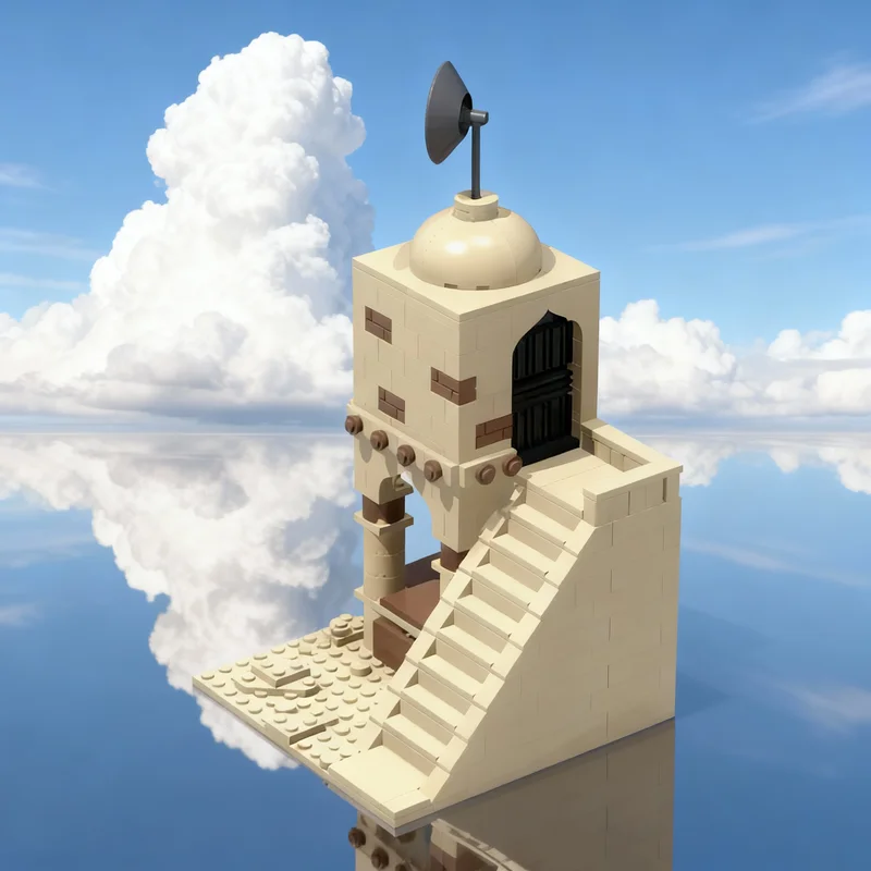 

337 деталей MOC: Модель звездолета «Дом в пустыне Татуин» (3 звезды), конструктор, подарок для самостоятельной сборки, креативный коллекционный декор, премиум-класс для взрослых