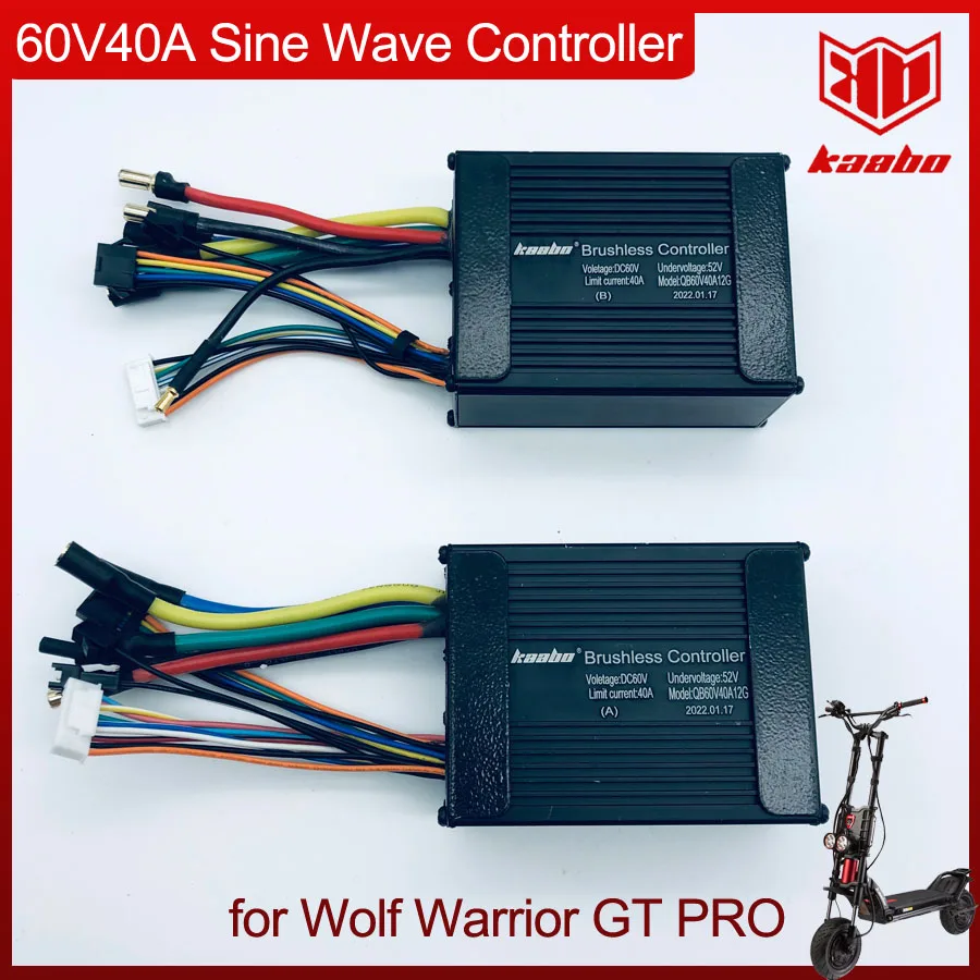 

Wolf GT 60V40A Sine Wave Controller for TFT Display Kaabo 11inch Wolf Warrior GT PRO Electric Scooter Original Accessories