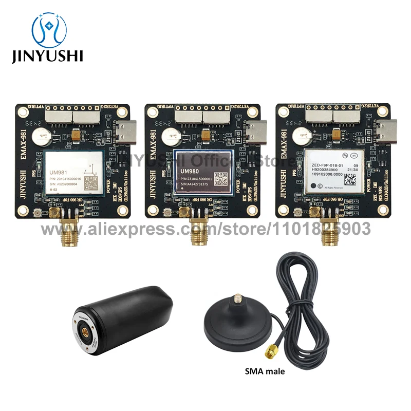 Unicore GNSS Module EM-981DM RTK / INS IMU Receiver UM981 UM980 F9P USB-C Serial Board Multi-Band GPS Beidou Glonass Galileo