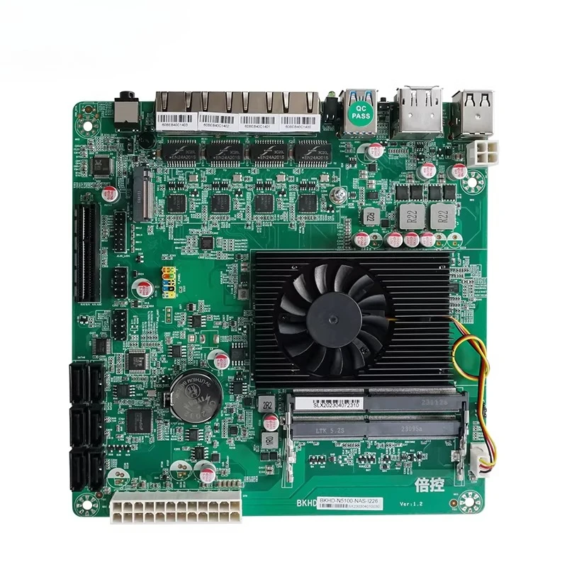 N5105 Quad-Core N100 Soft Routing NAS Motherboard 6 SATA Standard ITX 17CM Multi-HDD Sata