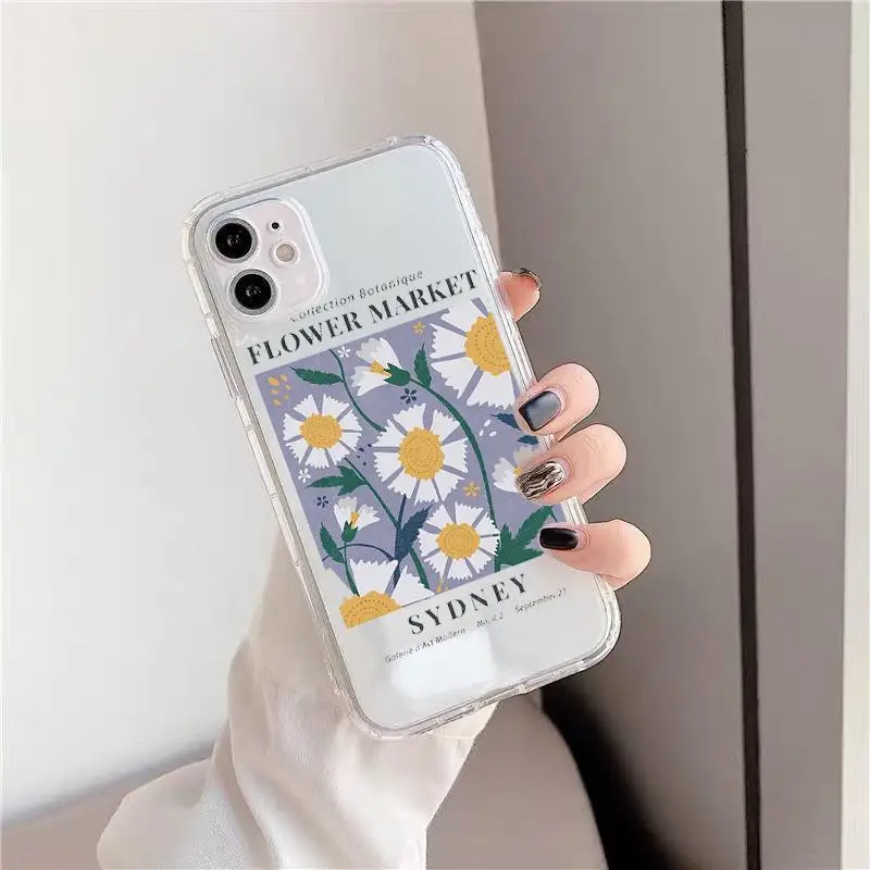 Flower Magazine Style Transparent Case For Case iPhone 13 Pro Max 6 6s 7 7P 11 12 13 Max Pro Mini SE 2020 8 Plus X Xr Xs J0xk