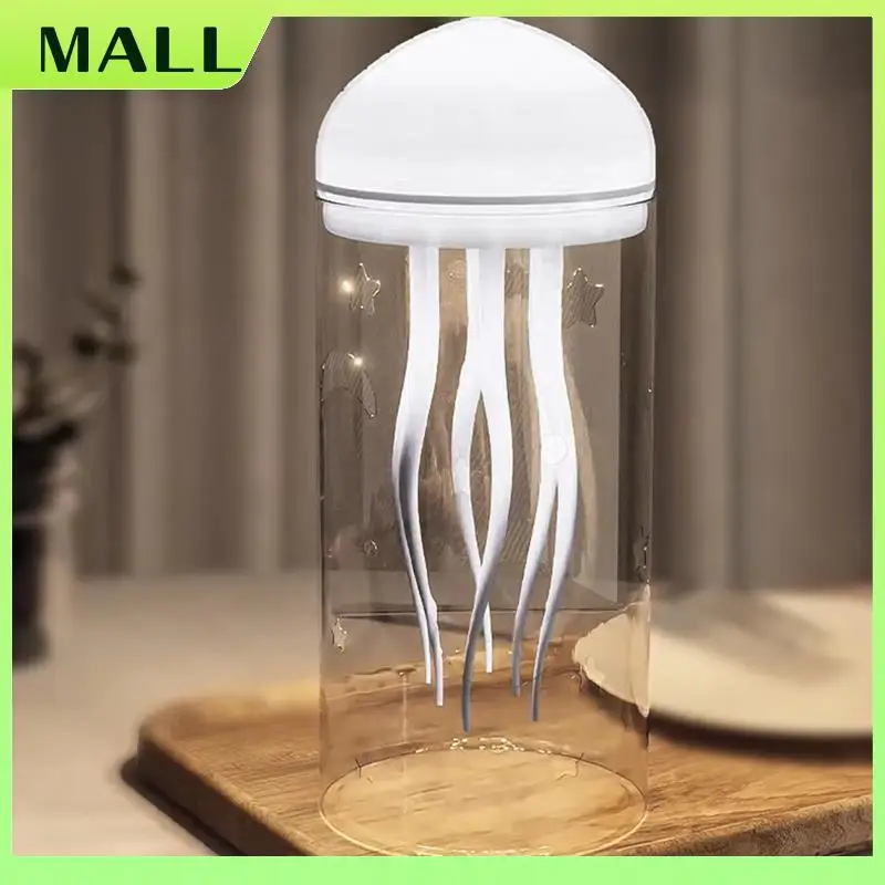 MALL 회전 해파리 야간 조명 슬리핑 라이트 음성 제어 분위기 조명 장식 Type-C 데스크탑 충전