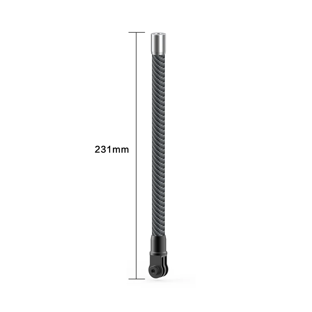 Kohlefaser-Verlängerungsstange mit 1/4-Zoll-Schraube, Selbstklebende Einbeinstativ-Stange für Gopro 13 12 11 10, für Insta360 X4 OSMO Action 5Pro Kamera – Detail 17