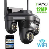 6K 12MP IP Camera Three Lens 10X Zoom WiFi Wireless 4K 8MP Dual Lens Outdoor Monitor Security Protection CCTV Video Surveillance