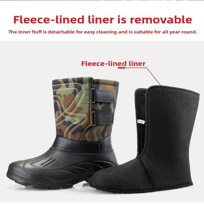 أحذية شتوية مقاومة للماء بالكامل من Unibody، أحذية مغامرة خارجية مناسبة لجميع الأحوال الجوية لصيد الأسماك والرحلات في حالات باردة شديدة #6